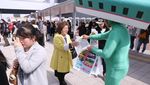 Foto: Kreatif! Cosplay Shinkansen Sambut Wisatawan di Jepang
