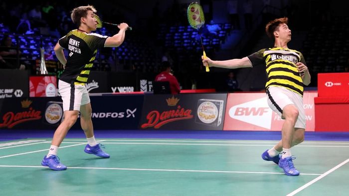 Kevin Sanjaya Sukamuljo dan Marcus Fernaldi Gideon lolos ke babak kedua Denmark Terbuka 2018. (Foto: Dok. PBSI) Kevin Sanjaya Sukamuljo dan Marcus Fernaldi Gideon lolos ke babak kedua Denmark Terbuka 2018. (Foto: Dok. PBSI)