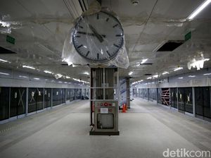Penampakan Stasiun MRT Senayan yang Hampir Rampung