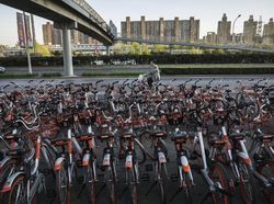 Pemandangan Mencengangkan Puluhan Ribu Sepeda Online