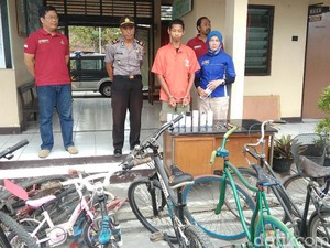 Pemuda Ini Curi Ratusan Sepeda, Hasilnya Dijual Via Online