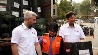 KPI perusahaan anak perusahaan Karpowership pemilik, operator dan pembangun Kapal Listrik apung, berkolaborasi dengan Baznas untuk mendistribusikan bantuan wilayah bencana Gempa dan tsunami di Sulawesi Tengah. Foto: dok. Baznas