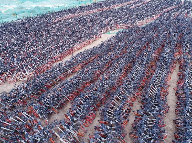 Pemandangan Mencengangkan Puluhan Ribu Sepeda Online