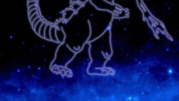 Godzilla pun menyemburkan amarahnya dalam konstelasi sinar gamma ini. Foto: NASA