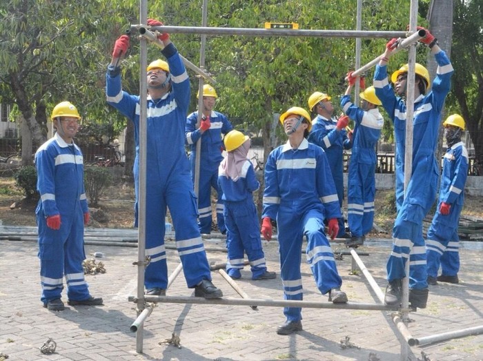 42 Pemuda Balongan Ikuti Pelatihan Scaffolding