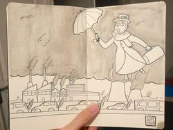 Potret Ilustrasi Karakter Disney Hadapi Kerusakan Alam