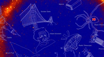 Menariknya, NASA memilih pop-culture hingga tempat terkenal di dunia sebagai nama konstelasi sinar gamma. Foto: NASA