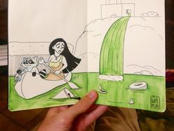 Potret Ilustrasi Karakter Disney Hadapi Kerusakan Alam