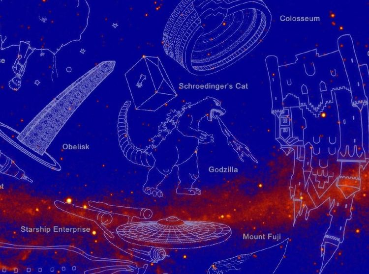 Konstelasi Sinar Gamma di Angkasa Berwujud Einstein Hingga Hulk