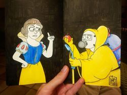Potret Ilustrasi Karakter Disney Hadapi Kerusakan Alam