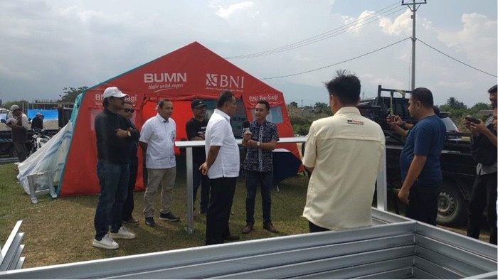 BNI & Mandiri Percepat Pembangunan 400 Huntara di Sigi