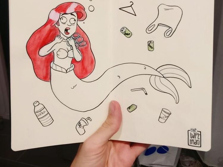 Potret Ilustrasi Karakter Disney Hadapi Kerusakan Alam