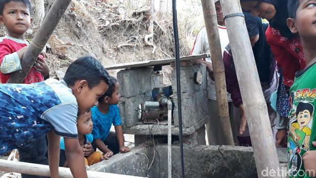 Cerianya Warga Gedangsari Gunungkidul dapat Bantuan Air Bersih