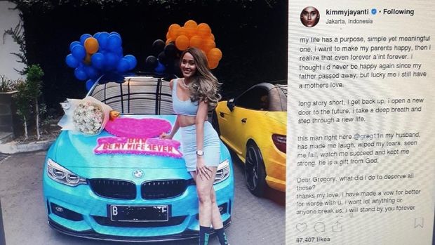 Mantul! Ultah ke-27 Kimmy Jayanti Dapat Mobil Mewah dari Greg