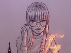 Keren! Lukisan Sketsa Pensil Tampak Bercahaya