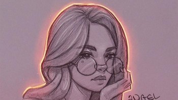 Barulah ia mentransformasikan ke dalam gambar sketsa menggunakan pensil. (Foto: Instagram/angelganev)