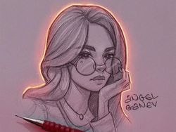 Keren! Lukisan Sketsa Pensil Tampak Bercahaya