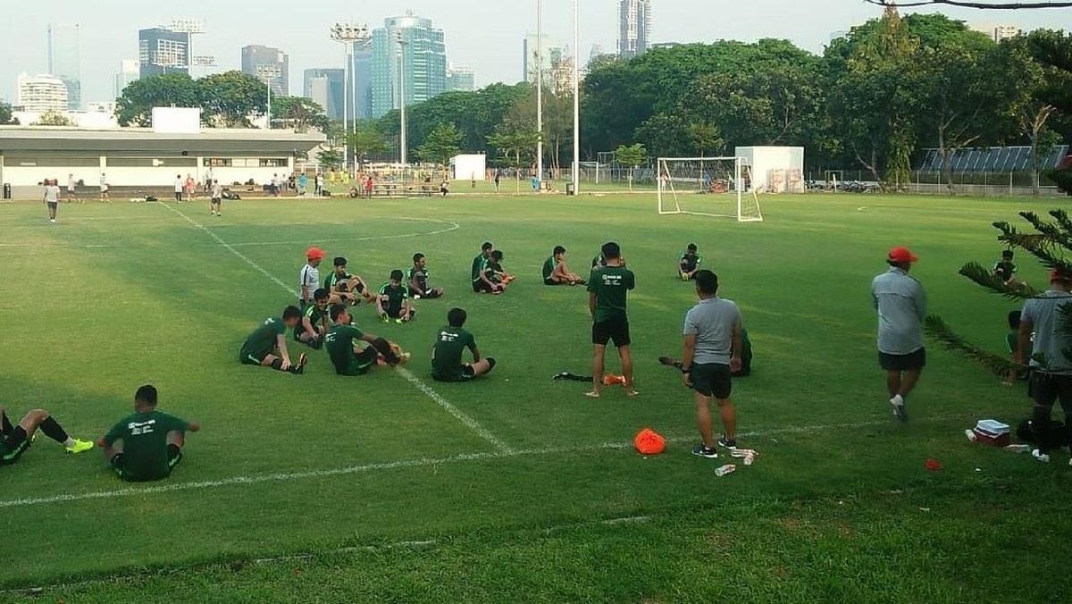 Timnas Indonesia U-19 menangi laga ujicoba lawan Barito U-20. (Foto: Amalia Dwi Septi/detikSport)