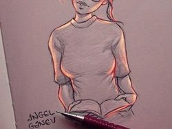 Keren! Lukisan Sketsa Pensil Tampak Bercahaya