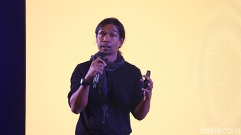 Melalui kesempatan ini, Dimas menceritakan pengalamannya bagaimana caranya agar dapat membuat konten visual yang menarik dan viral tentunya. Foto: detikINET/Rengga Sancaya