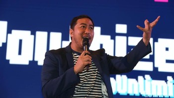 Ia memberikan wejangan kepada peserta yang hadir bahwa lakukan sesuatu berdasarkan rasa suka. Tak lupa, ia memberitahu manfaatkan platform internet yang gratis untuk riset sebelum membuat konten. Foto: detikINET/Rengga Sancaya