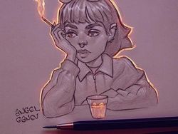 Keren! Lukisan Sketsa Pensil Tampak Bercahaya