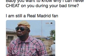 Tapi tentu saja akan ada pula fans yang tetap setia mendukung El Real, saat menang maupun kalah. (Foto: Internet/Twitter)