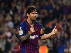 Bintang Barcelona Lionel Messi ditaksir punya nilai transfer sebesar 170,6 juta euro (Rp2,9 triliun). Foto: Alex Caparros/Getty Images