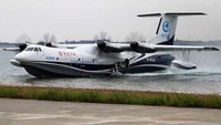 Dirancang untuk menjadi pesawat amfibi terbesar di dunia, AG600 didukung oleh empat mesin turboprop yang dibuat dari perangkat di dalam negeri. Istimewa/Economic Times.