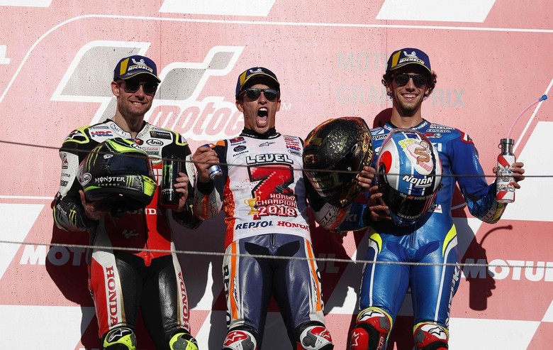 Marquez Juara Dunia MotoGP 2018. Foto: Reuters/Toru Hanai. Marquez Juara Dunia MotoGP 2018. Foto: Reuters/Toru Hanai.