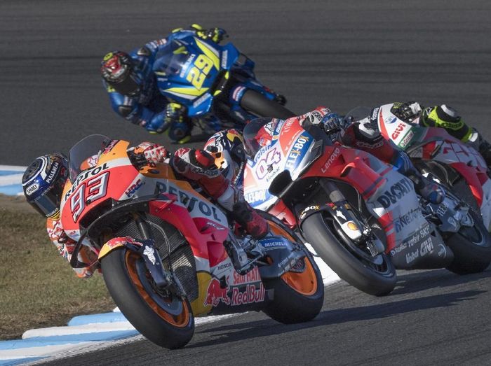 Andrea Dovizioso jatuh di putaran-putaran terakhir MotoGP Jepang. (Foto: Mirco Lazzari gp/Getty Images) Andrea Dovizioso jatuh di putaran-putaran terakhir MotoGP Jepang. (Foto: Mirco Lazzari gp/Getty Images)