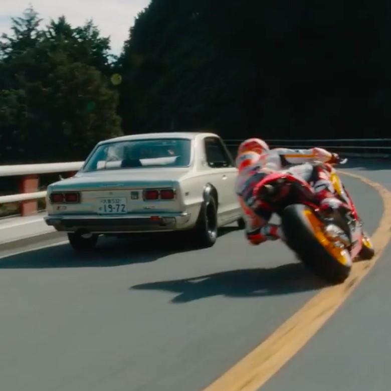 Marc Marquez di Hakone Turnpike. Foto: Screenshot Instagram Marc Marquez Marc Marquez di Hakone Turnpike. Foto: Screenshot Instagram Marc Marquez