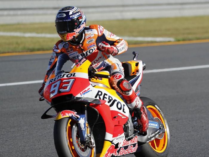 Marc Marquez menyamai rekor Mick Doohan. (Foto: Toru Hanai/Reuters) Marc Marquez menyamai rekor Mick Doohan. (Foto: Toru Hanai/Reuters)