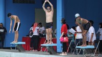Cabang renang mempertandingkan nomor 50 meter dan 100 meter. (Foto: Rifkianto Nugroho/detikHealth) 