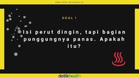 Hai Healthyfriends! Otak yang sehat adalah otak yang secara aktif terus dipakai dan ditantang untuk berpikir. Sederet soal berikut akan membantu otakmu sehat dalam hadapi hari senin. Coba dulu tebak apa jawaban soal pertama ini! (Foto: detikHealth)