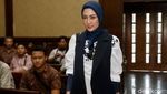 Ekspresi Steffy Burase Saat Bersaksi untuk Bupati Nonaktif Ahmadi