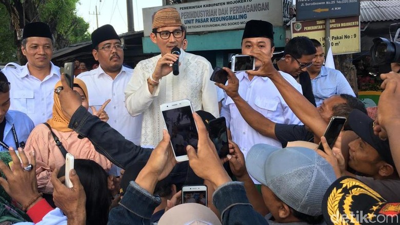 Di Pasar Mojokerto, Sandiaga: Prabowo-Sandi Tak Disukai Pemodal Besar Di Pasar Mojokerto, Sandiaga: Prabowo-Sandi Tak Disukai Pemodal Besar
