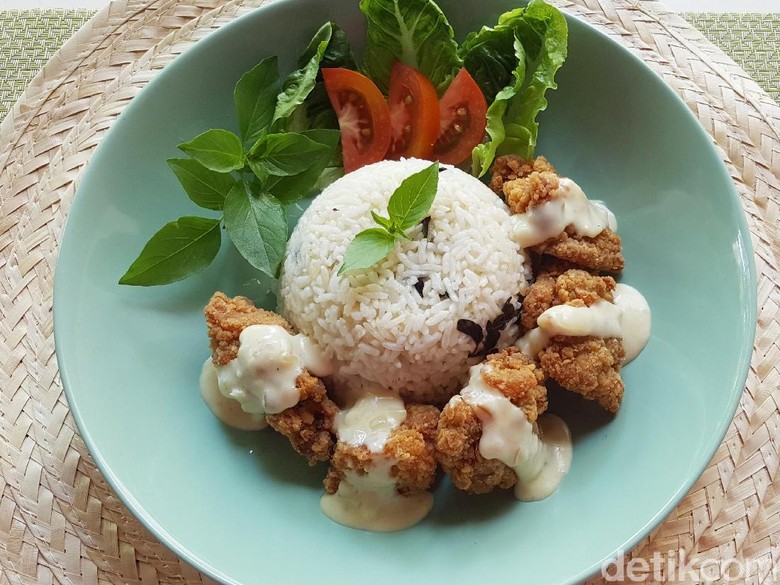 Resep Ayam : Fiesta Karage with Garlic Rice and Cheese Sauce Resep Ayam : Fiesta Karage with Garlic Rice and Cheese Sauce
