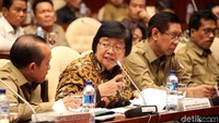 Raker itu pun membahas mengenai anggaran Kementerian Lingkungan Hidup dan Kehutanan.