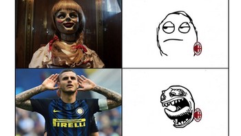 Inter Milan mengalahkan AC Milan berkat gol Mauro Icardi di menit-menit akhir. Icardi jadi momok untuk Rossoneri usai menjebol gawang Donnarumma. (Foto: Internet/Twitter)