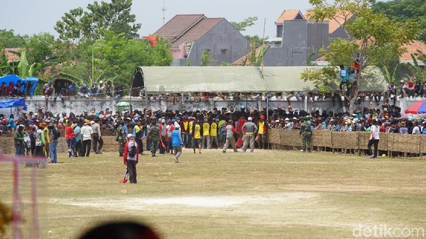 Foto: Meski terik mentari, namun tak sedikitpun menyurutkan antusiasme penonton. Ribuan penonton pun rela berdesakan guna melihat lebih dekat sapi-sapi yang dilombakan. (Achmad Riza Maulana/Istimewa) Foto: Meski terik mentari, namun tak sedikitpun menyurutkan antusiasme penonton. Ribuan penonton pun rela berdesakan guna melihat lebih dekat sapi-sapi yang dilombakan. (Achmad Riza Maulana/Istimewa)