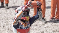 MotoGP Jerman masih menjadi balapan favorit Marquez. Dia meraih kemenangan kesembilan dari sembilan kali tampil di Sachsenring. Marquez meraih kemenangannya yang kelima di sepanjang 2018. (Mirco Lazzari gp/Getty Images)