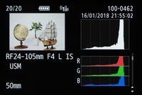 Tampilan data teknis foto.
