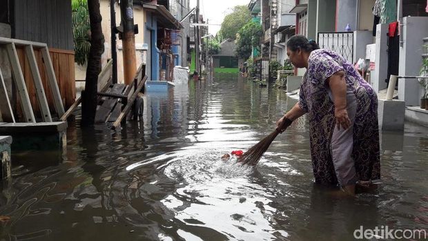 Banjir di Jatimulya, Bekasi, Selasa (23/10/2018)