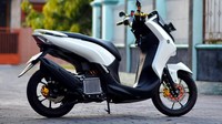 Begini penampakan Yamaha Lexi yang dimodif milik modifikator bernama Ian Juno. Dok. Ian Juno.