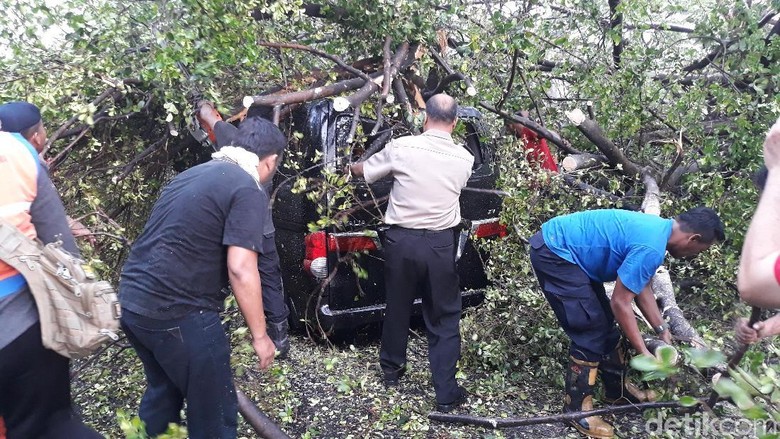 Pohon Beringin Tumbang Menimpa Mobil di Depan Sriwedari Solo Pohon Beringin Tumbang Menimpa Mobil di Depan Sriwedari Solo