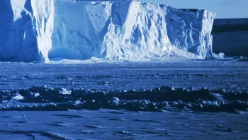 Ross Ice Shelf: Ross Ice Shelf adalah bongkahan es yang menjulang hingga 60 meter dan membentang hingga sekitar 500 mil panjangnya. Ia terletak di Laut Ross dan ia bernyanyi. Pada pertengahan hingga akhir tahun 2010-an, para ilmuwan membuat penemuan menarik meskipun agak menakutkan. Setelah melakukan penelitian seismik pada struktur tersebut, ditemukan bahwa lapisan atas dari Ice Shelf terus-menerus bergetar karena perubahan cuaca. Getaran ini menciptakan dengungan rendah, yang tidak terdengar oleh telinga manusia pada frekuensi hanya 5 hertz. Foto: National Oceanic and Atmospheric Administration (NOAA)