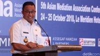 Anies menyambut baik acara konferensi mediator se-Asia ini. Harapannya bisa melahirkan aparatur pemerintahan yang andal untuk urusan mediasi.