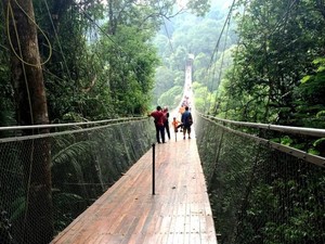 Uji Nyali di Jembatan Gantung Situ Gunung Sukabumi