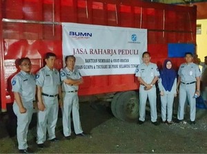 Jasa Raharja Salurkan 650 Paket Sembako untuk Korban Gempa Sulteng